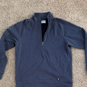 Linksoul Men's Zip-Neck Pullover Sweater - Navy Blue